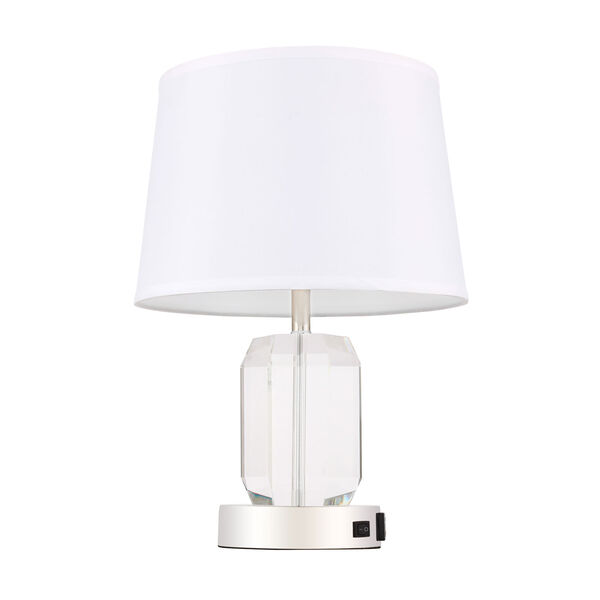 Wendolyn Polished Nickel 13-Inch One-Light Table Lamp, image 5