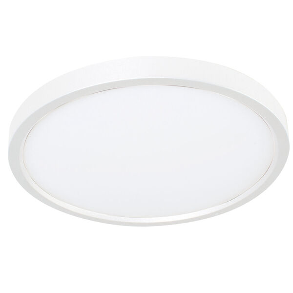 Edge White 8-Inch Integrated LED Round Flush Mount, image 1
