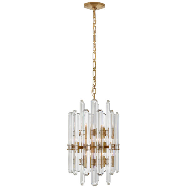 Bonnington Small Chandelier in Hand-Rubbed Antique Brass by AERIN, image 1
