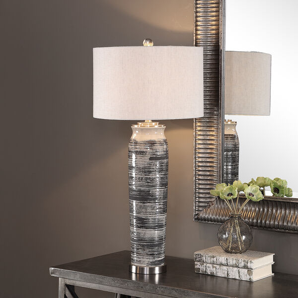 Selby Gray and Cream One-Light Table Lamp, image 2