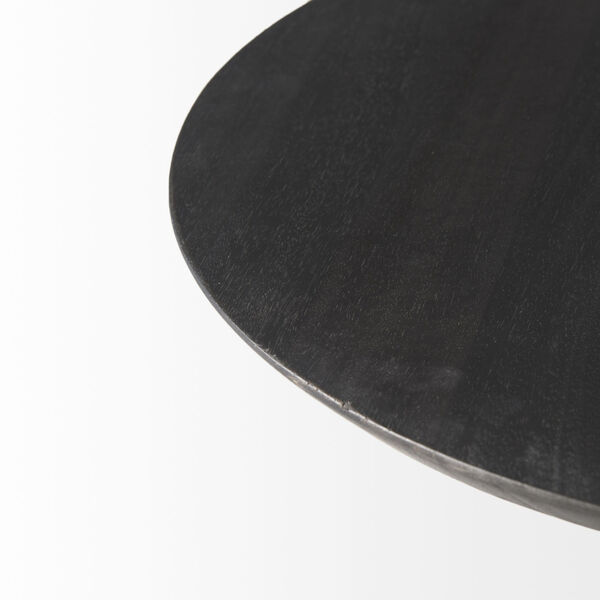 Maxwell Dark Brown and Black Round Side Table, image 5