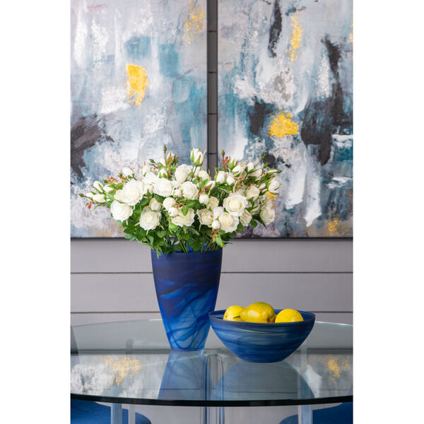 Blue 12-Inch Glass Vase, image 6