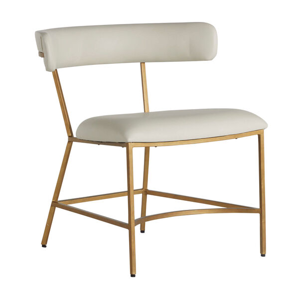 Matlock White and Gold Dining Chair, image 1