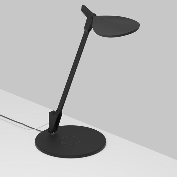 Splitty Matte Black LED Pro Desk Lamp with Wireless Charging Qi Base, image 1