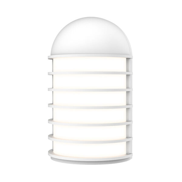 Lighthouse Textured White Short LED Sconce, image 1