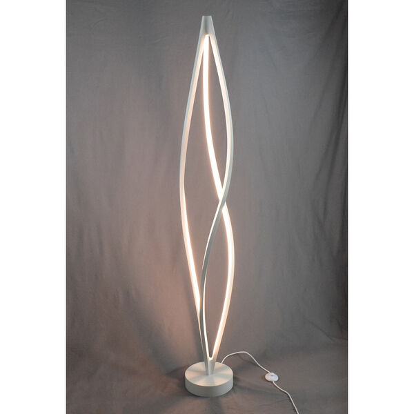 Cyclone LED Matte White Three-Light LED Floor Lamp Energy Star, image 3
