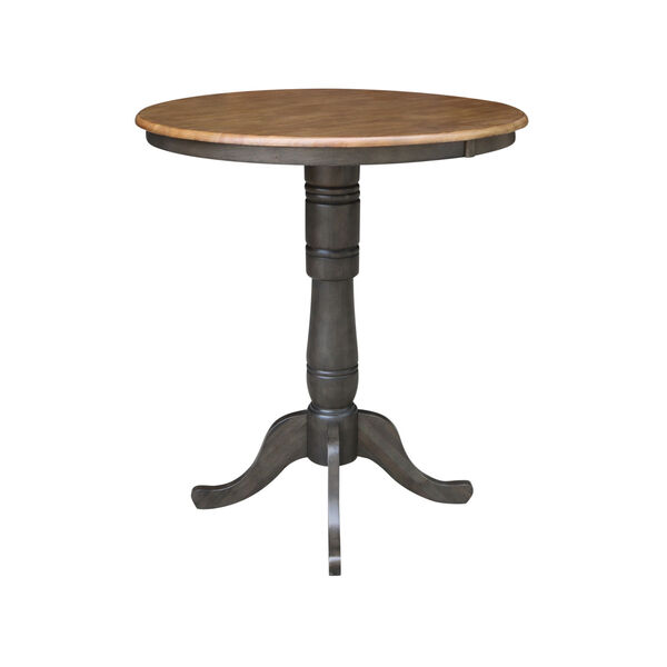 Hickory and Washed Coal 36-Inch Width x 41-Inch Height Round Top Pedestal Table, image 2