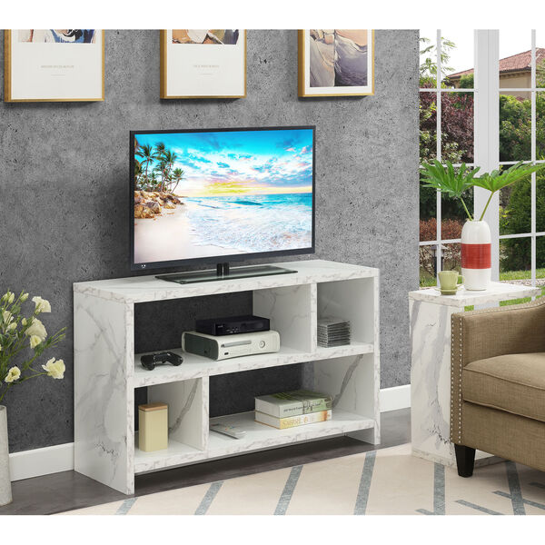 Northfield White TV Stand Console with Shelves, image 1