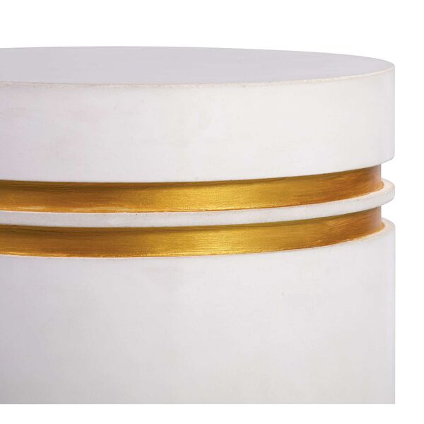 Perpetual Joy Ivory White and Gold Ring Santori Double Ring Accent Short Table, image 2