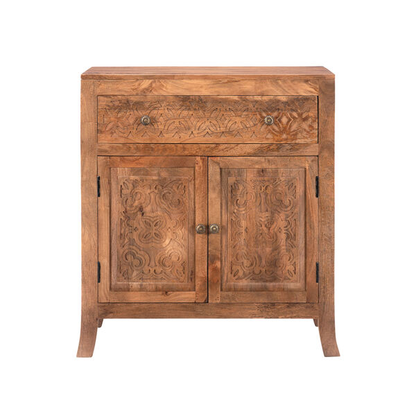 Ambrose Antique Brown Two-Door Cabinet, image 1