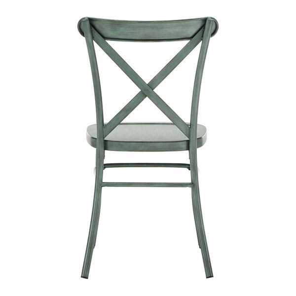 Roman Green Metal Dining Chair, image 3