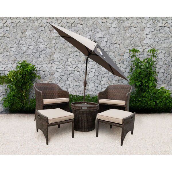 Dark Grey Nine-Feet Outdoor Umbrella, image 3