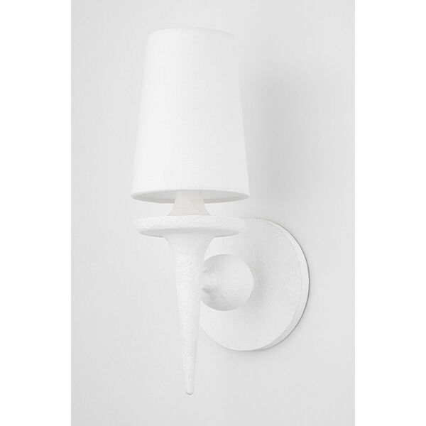 Torch White Plaster One-Light Wall Sconce, image 2