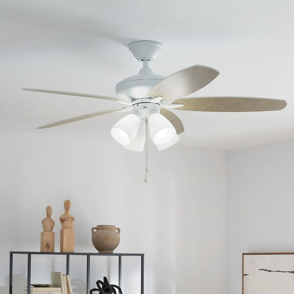 Renew Premier Matte White 52-Inch LED Ceiling Fan, image 6
