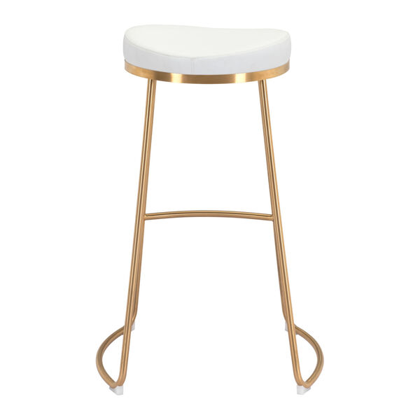 Bree White and Gold Barstool, image 5