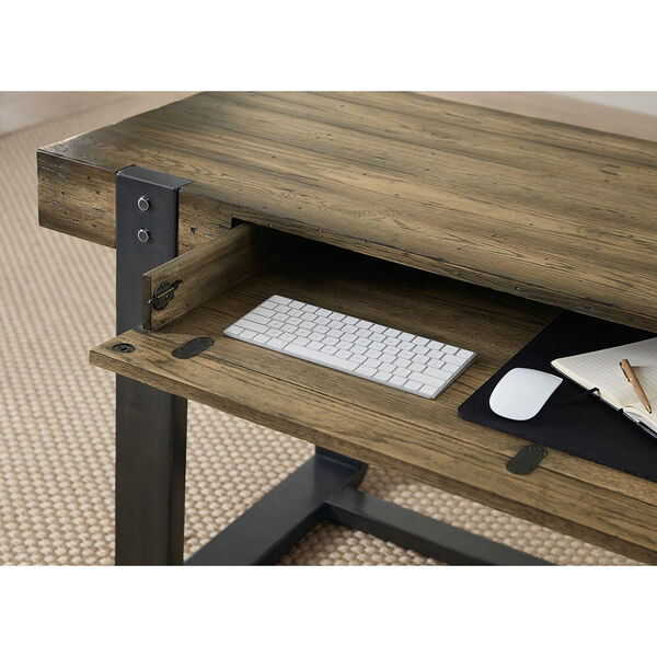 Crafted Dark Wood Leg Desk, image 2