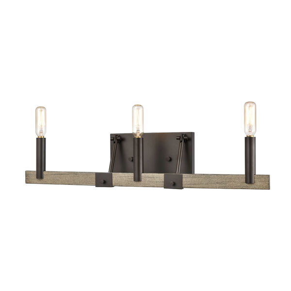 Transitions Oil Rubbed Bronze and Aspen Three-Light Bath Vanity, image 1