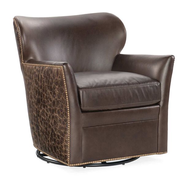 CC Brown Swivel Chair, image 1