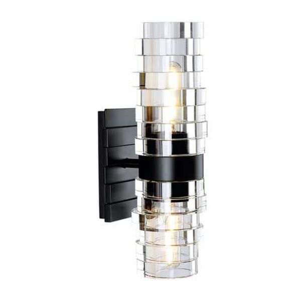 Murano Matte Black Two-Light Wall Sconce, image 1