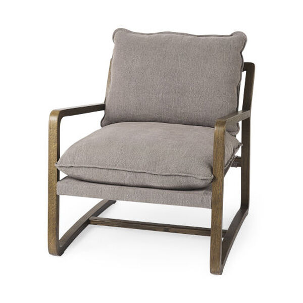 Brayden Dark Brown and Gray Accent Chair, image 1