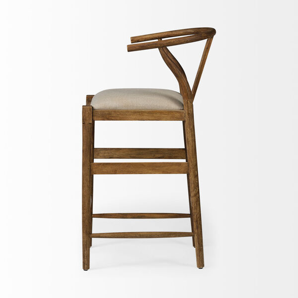 Trixie Brown and Crea, Upholstered Seat Bar Height Stool, image 3
