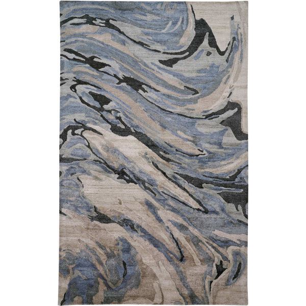 Dryden Blue Gray Taupe Rectangular 3 Ft. 6 In. x 5 Ft. 6 In. Area Rug, image 1