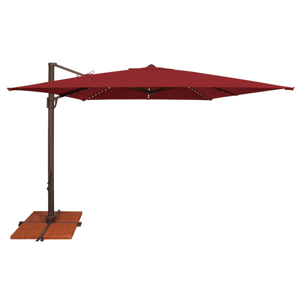 Bali Really Red Square Cantilever Umbrella, image 1