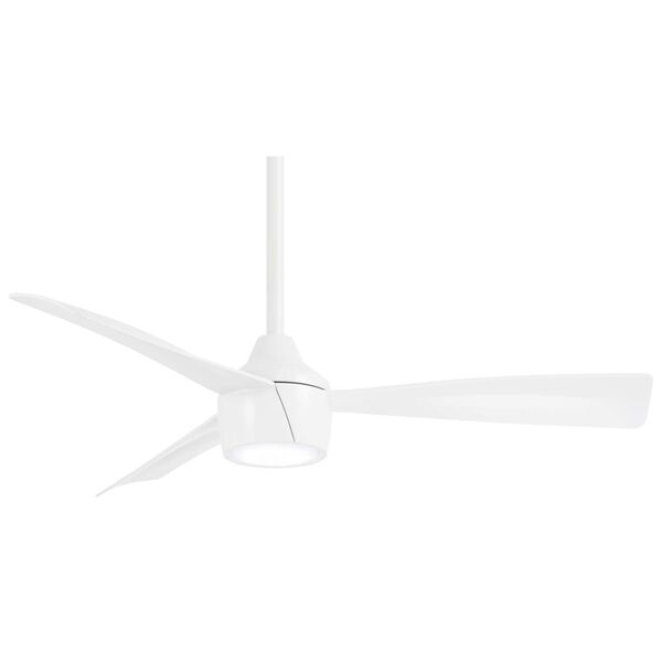 Skinnie Flat White 44-Inch LED Outdoor Ceiling Fan, image 1