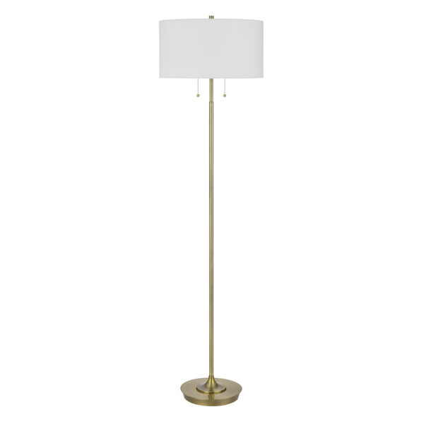 Kendal Antique Brass Two-Light Floor Lamp, image 1