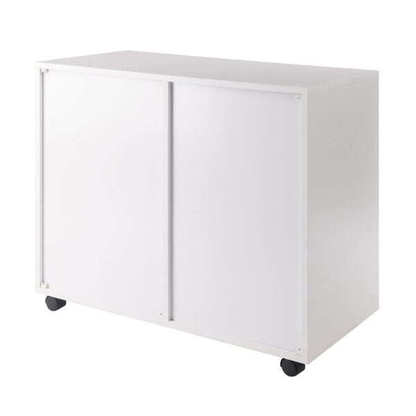 Halifax White Two-Section Mobile Filing Cabinet, image 6