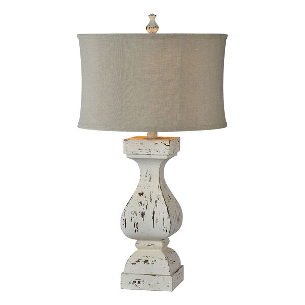 Eloise Distressed White Wash One-Light Table Lamp Set of Two, image 1