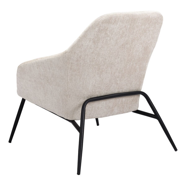 Manuel Beige and Matte Black Accent Chair, image 5