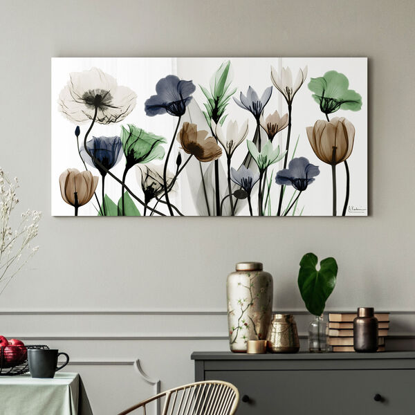 Floral Landscape Frameless Free Floating Tempered Glass Graphic Wall Art, image 1