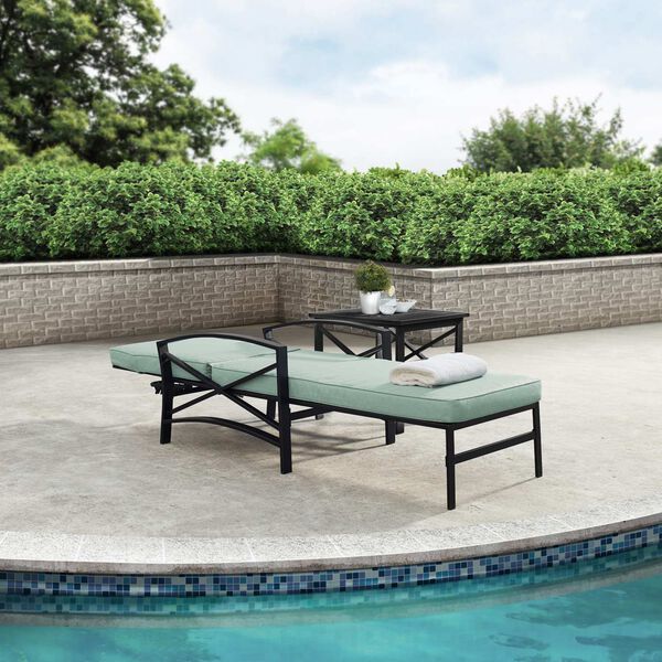 Kaplan Mist Oil Rubbed Bronze Outdoor Metal Chaise Lounge, image 6