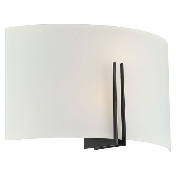 Prong Matte Black 12-Inch Two-Light Wall Sconce, image 1