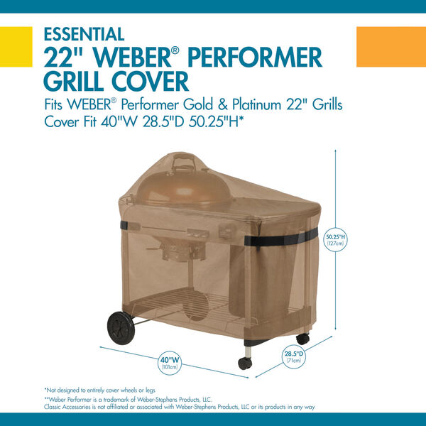 Essential Latte 40-Inch BBQ Grill Cover, image 2