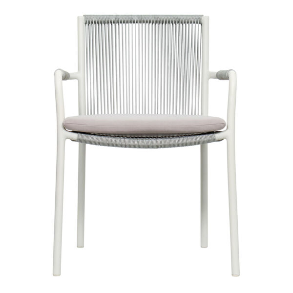 Archipelago Stockholm Dining Arm Chair in Coconut White and Cardamom Taupe , Set of Two, image 2