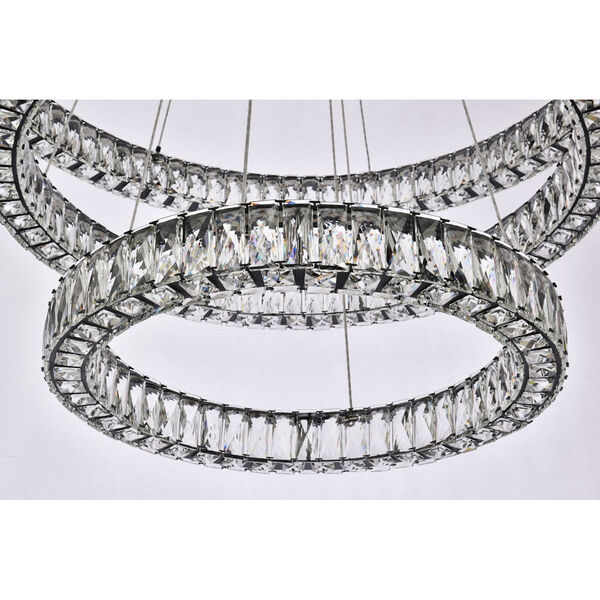 Monroe 41-Inch Integrated LED Triple Ring Chandelier, image 4