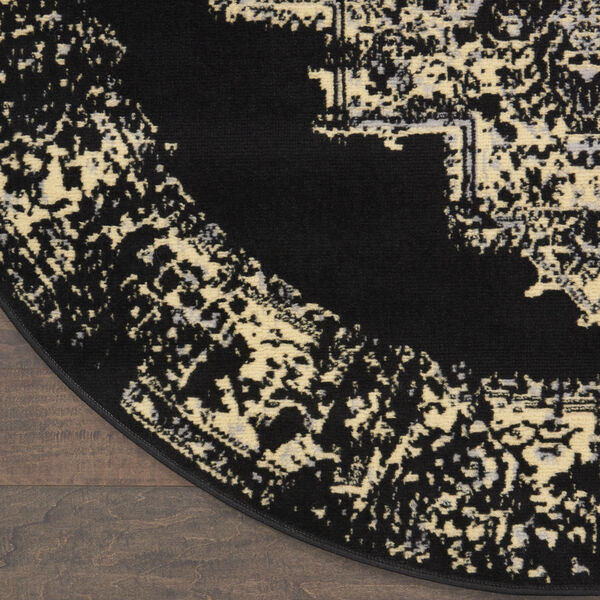 Grafix Black Round: 5 Ft. 3 In. x 5 Ft. 3 In. Area Rug, image 4