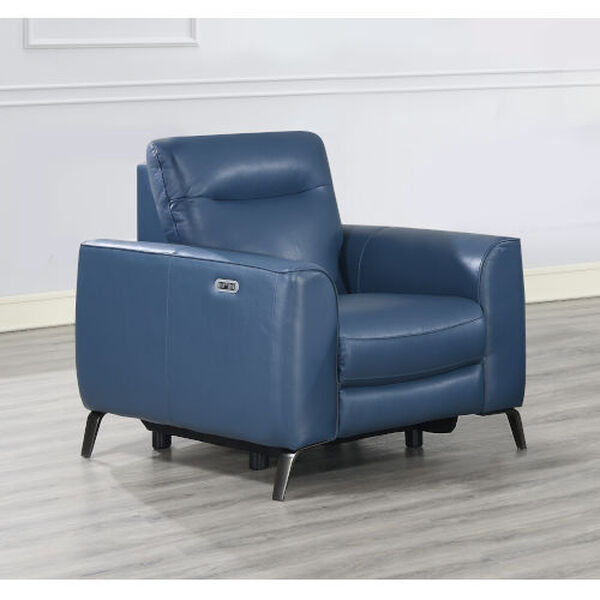 Sansa Ocean Blue Power Reclining Chair, image 2