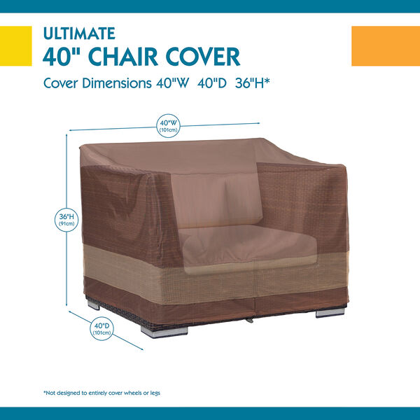 Ultimate Mocha Cappuccino 40 In. Patio Chair Cover, image 3