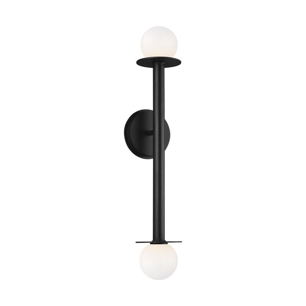 Nodes Midnight Black Two-Light Wall Sconce, image 2