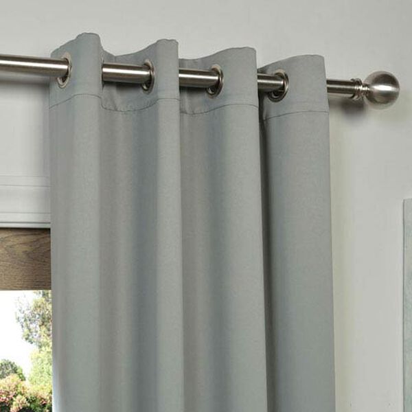 Grommet Grey 50 x 96-Inch Blackout Curtain Pair 2 Panel, image 2