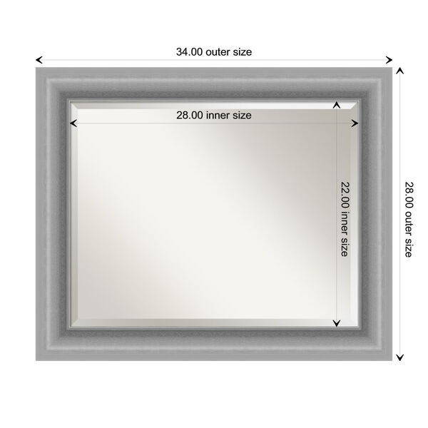 Peak Polished Silver Wall Mirror, image 3