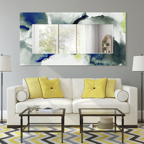 Ephemeral Gray 72 x 36-Inch Rectangular Beveled Floor Mirror, image 1