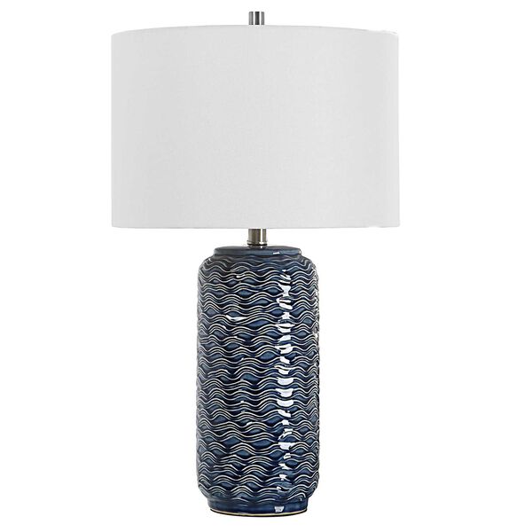 Afton Blue Waves One-Light Table Lamp, image 5