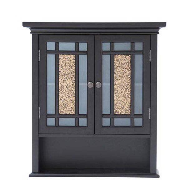 Windsor Dark Espresso Wall Cabinet with Two Doors and One Shelf, image 1