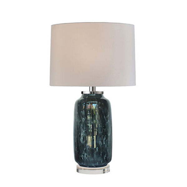 Ellis Blue Cream Glass Table Lamp, image 1