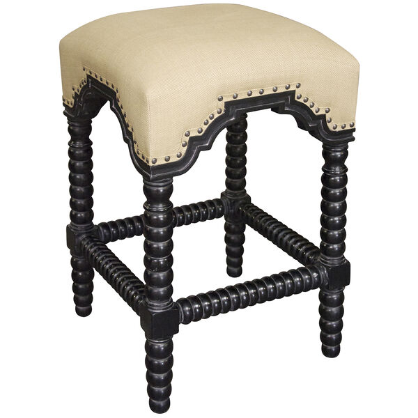 Abacus Hand Rubbed Black Counter Stool, image 2