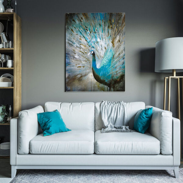 Peacock Prowess: 48 x 36-Inch Wall Art, image 4